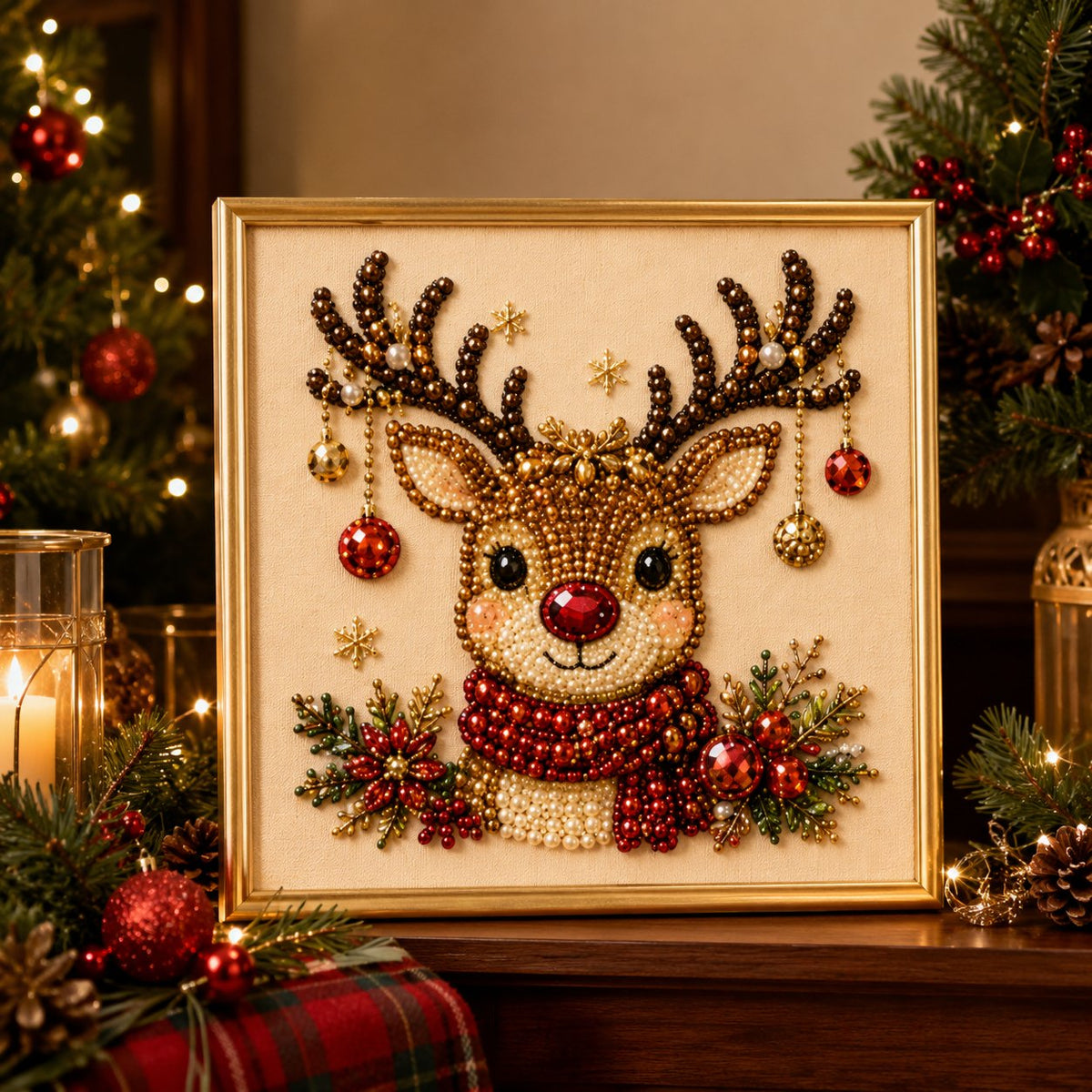 💥Limited Time 50% Off!💕Relaxing & Beginner-Friendly - 🎨💎DIY Christmas Pearl Art Kit