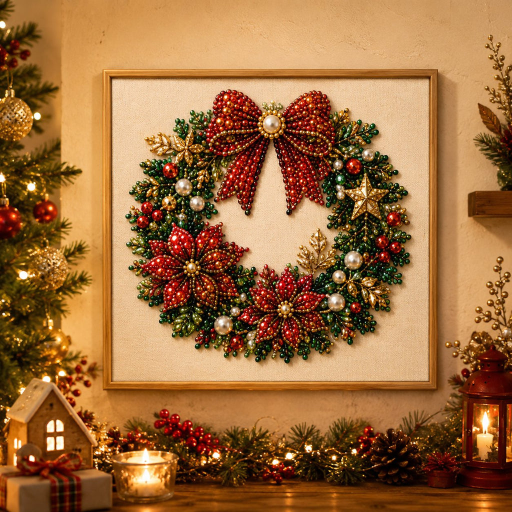 💥Limited Time 50% Off!💕Relaxing & Beginner-Friendly - 🎨💎DIY Christmas Pearl Art Kit