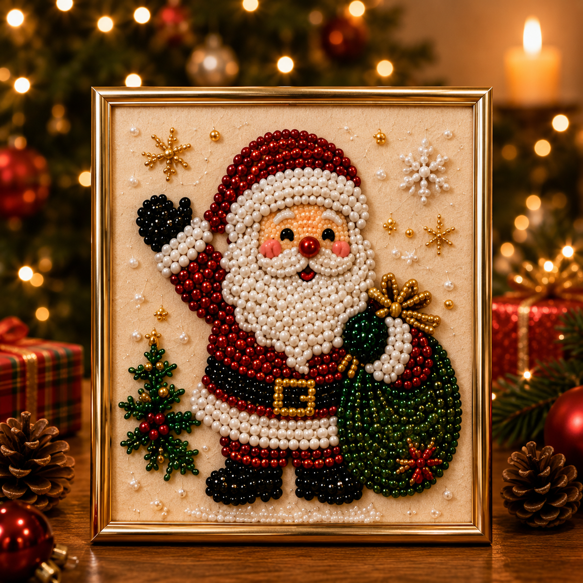 💥Limited Time 50% Off!💕Relaxing & Beginner-Friendly - 🎨💎DIY Christmas Pearl Art Kit