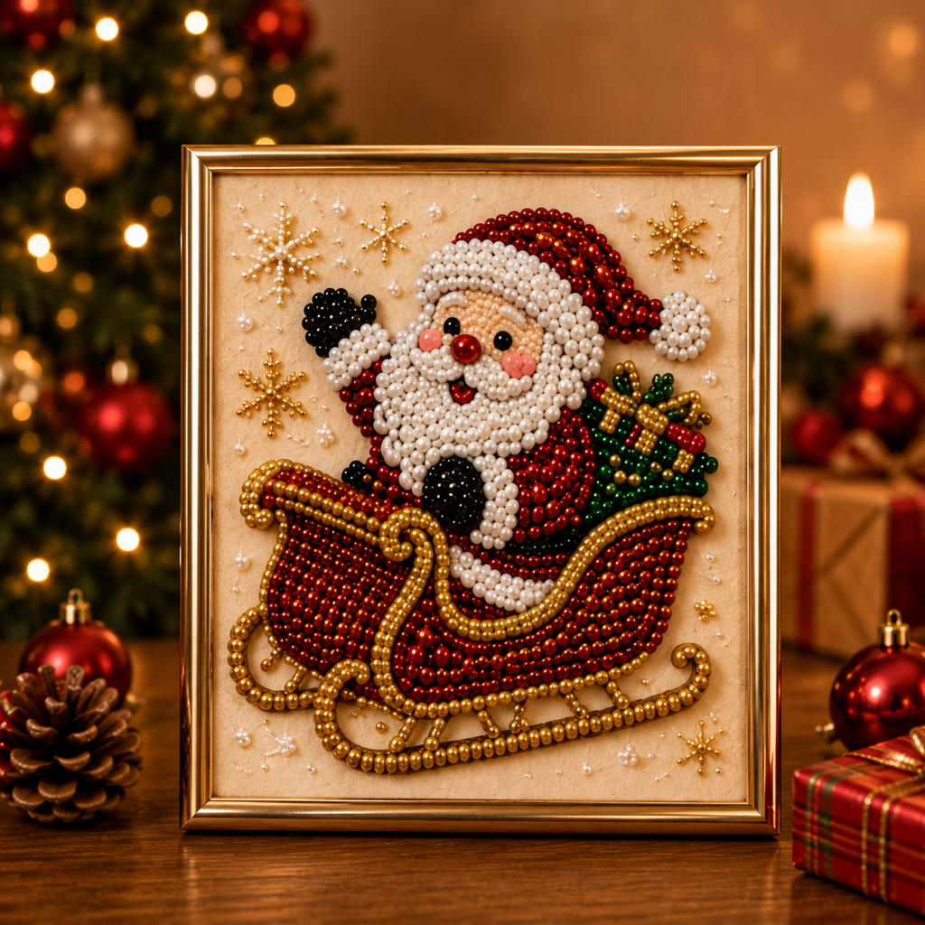 💥Limited Time 50% Off!💕Relaxing & Beginner-Friendly - 🎨💎DIY Christmas Pearl Art Kit