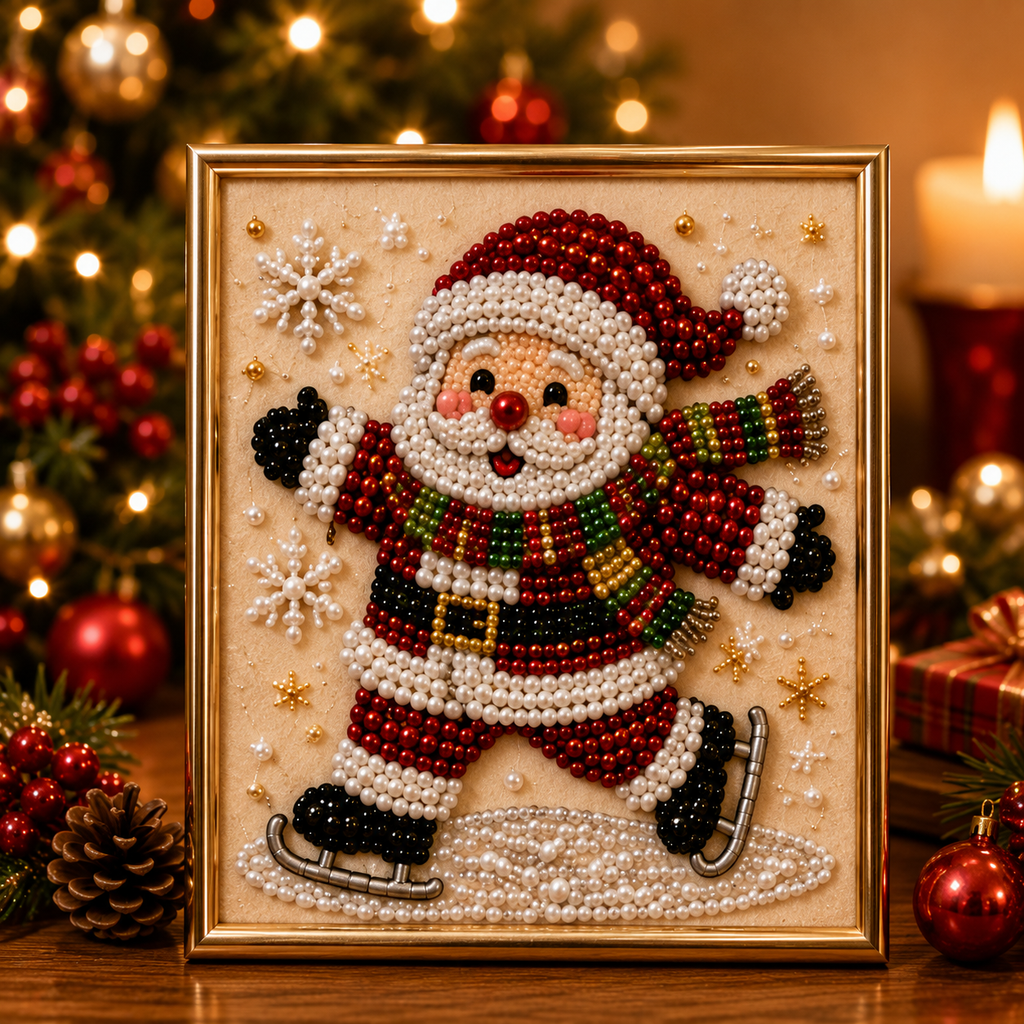 💥Limited Time 50% Off!💕Relaxing & Beginner-Friendly - 🎨💎DIY Christmas Pearl Art Kit