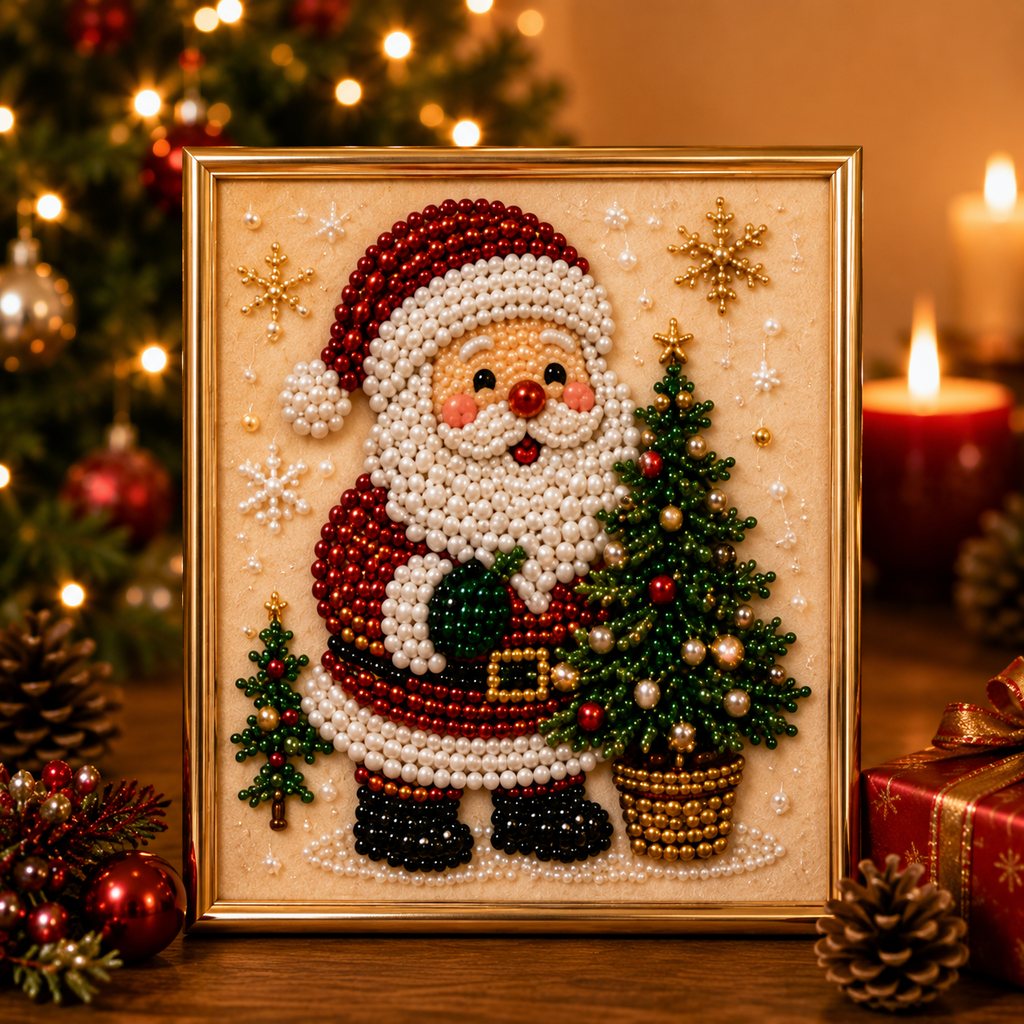 💥Limited Time 50% Off!💕Relaxing & Beginner-Friendly - 🎨💎DIY Christmas Pearl Art Kit
