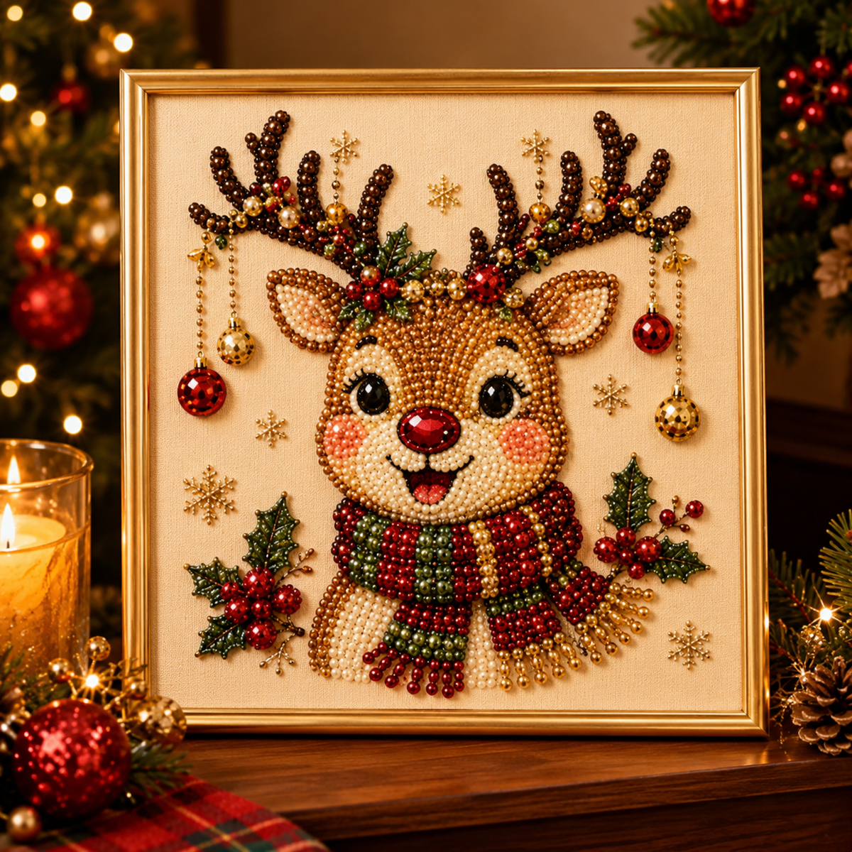 💥Limited Time 50% Off!💕Relaxing & Beginner-Friendly - 🎨💎DIY Christmas Pearl Art Kit