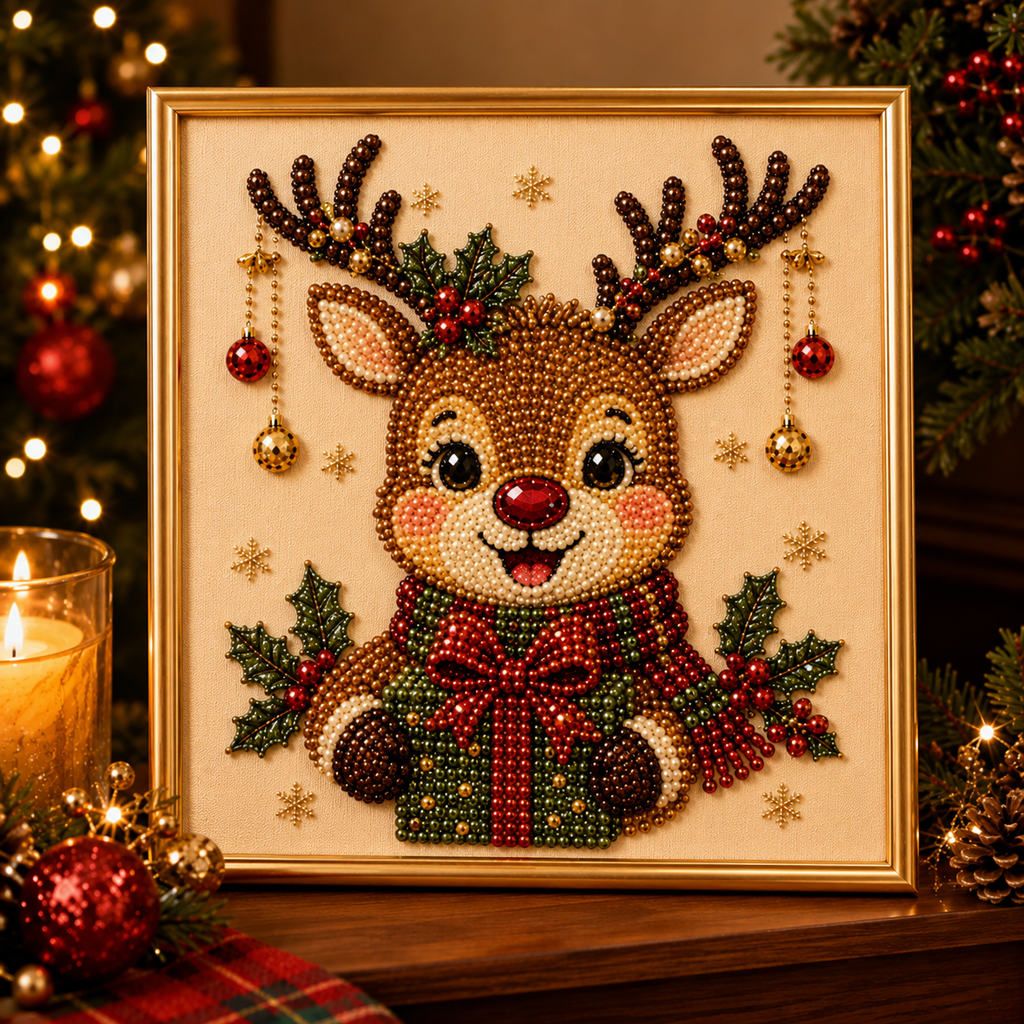 💥Limited Time 50% Off!💕Relaxing & Beginner-Friendly - 🎨💎DIY Christmas Pearl Art Kit