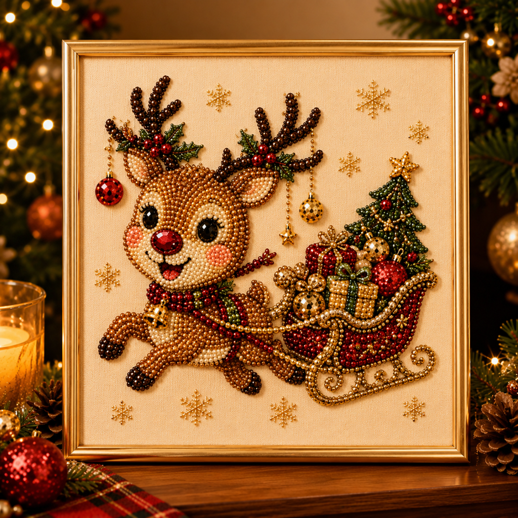 💥Limited Time 50% Off!💕Relaxing & Beginner-Friendly - 🎨💎DIY Christmas Pearl Art Kit