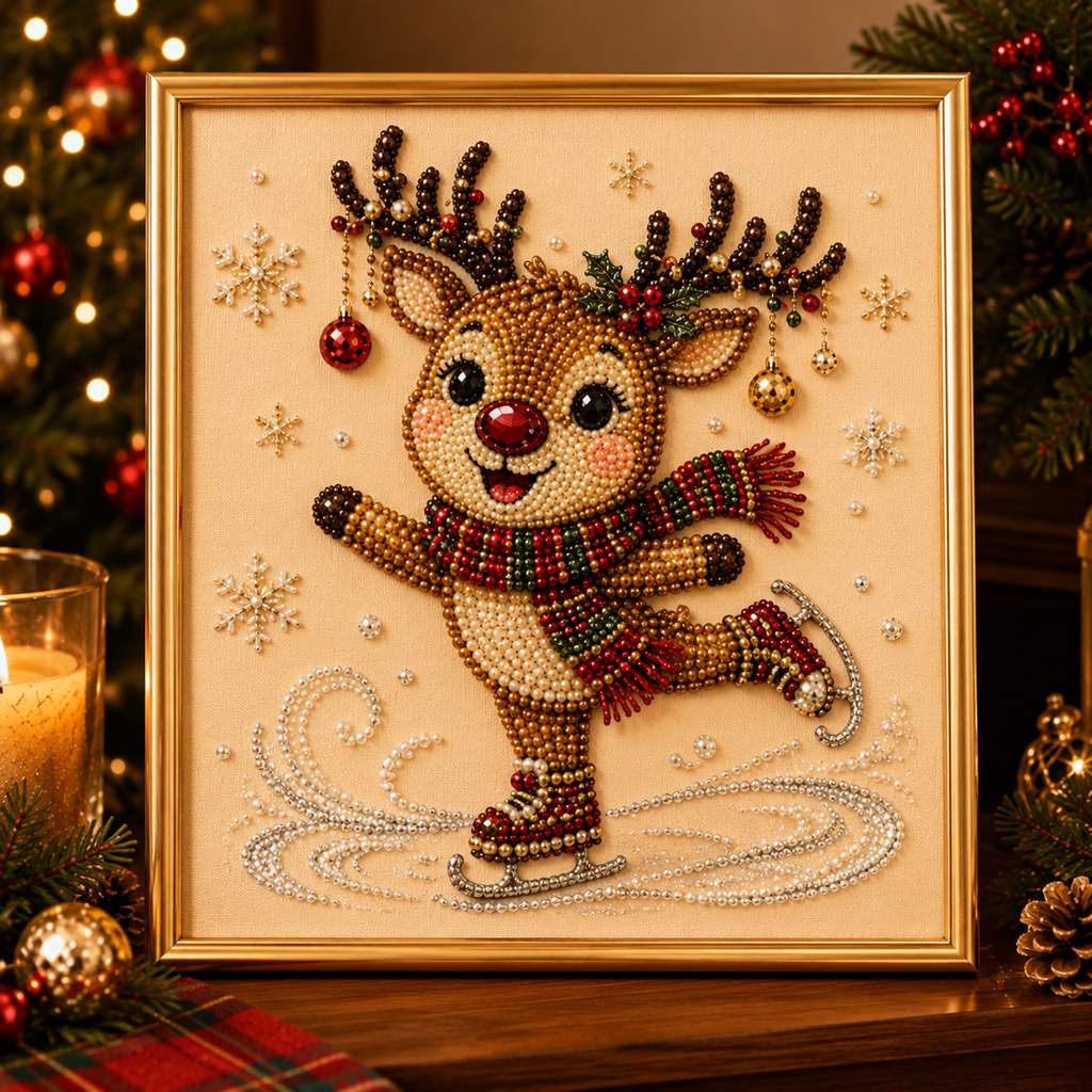 💥Limited Time 50% Off!💕Relaxing & Beginner-Friendly - 🎨💎DIY Christmas Pearl Art Kit