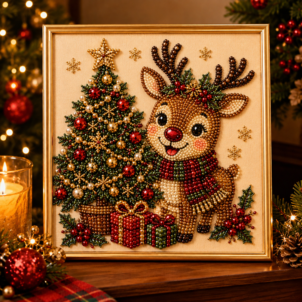 💥Limited Time 50% Off!💕Relaxing & Beginner-Friendly - 🎨💎DIY Christmas Pearl Art Kit