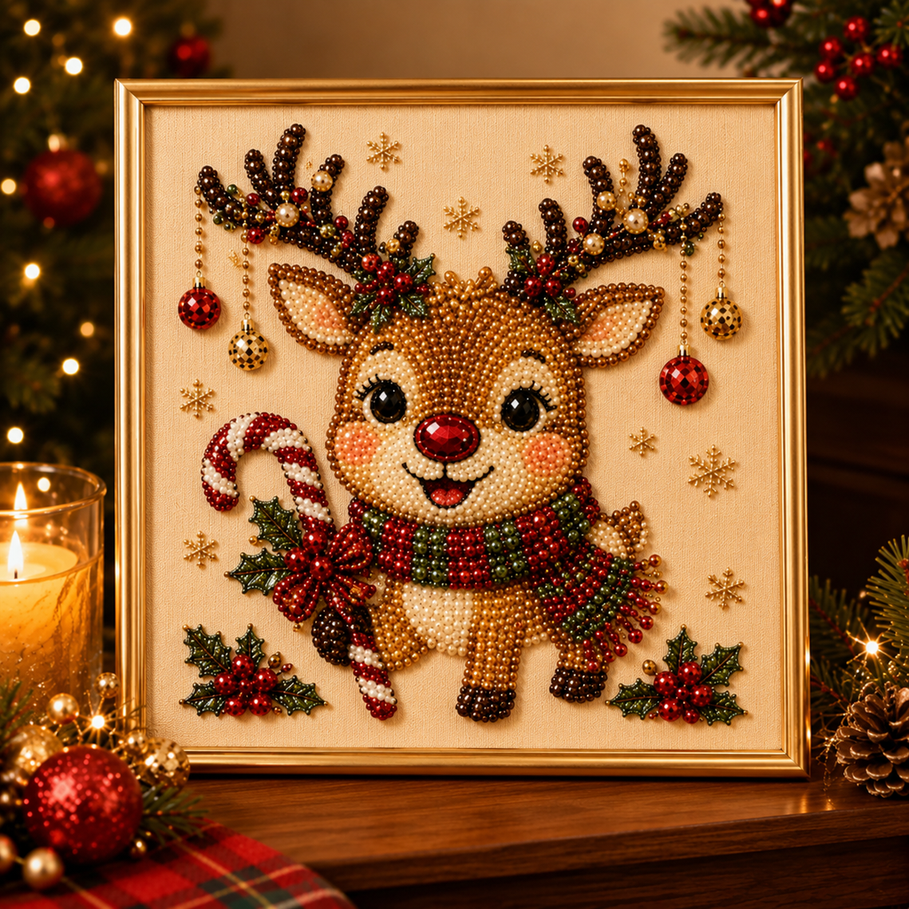 💥Limited Time 50% Off!💕Relaxing & Beginner-Friendly - 🎨💎DIY Christmas Pearl Art Kit