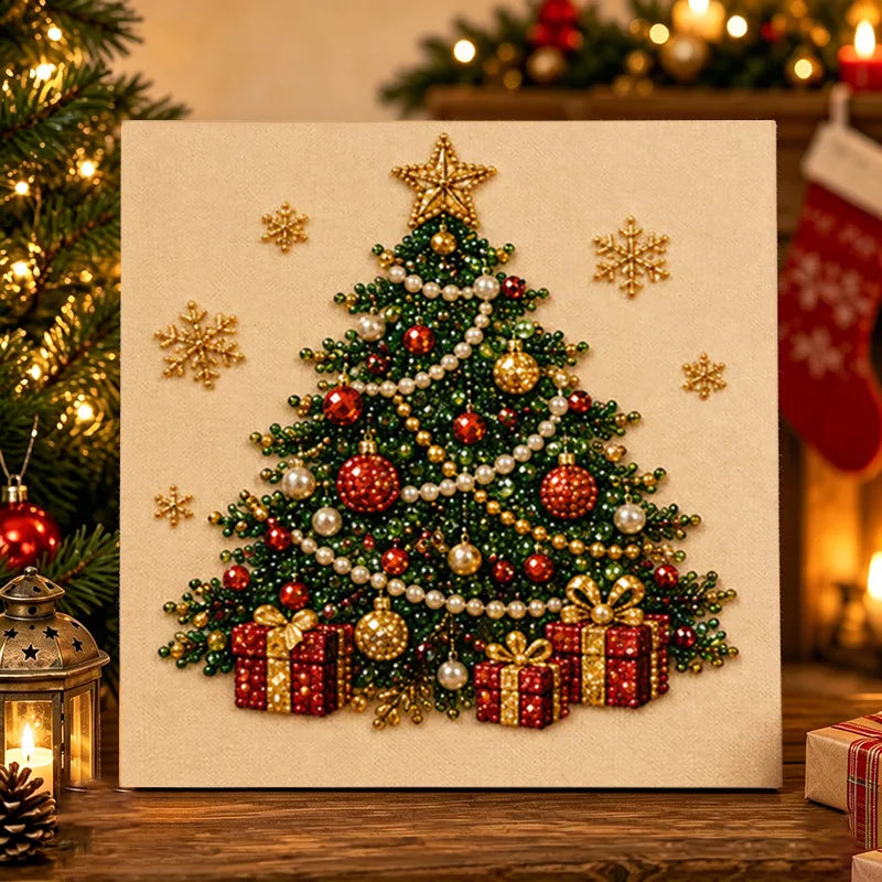 💥Limited Time 50% Off!💕Relaxing & Beginner-Friendly - 🎨💎DIY Christmas Pearl Art Kit