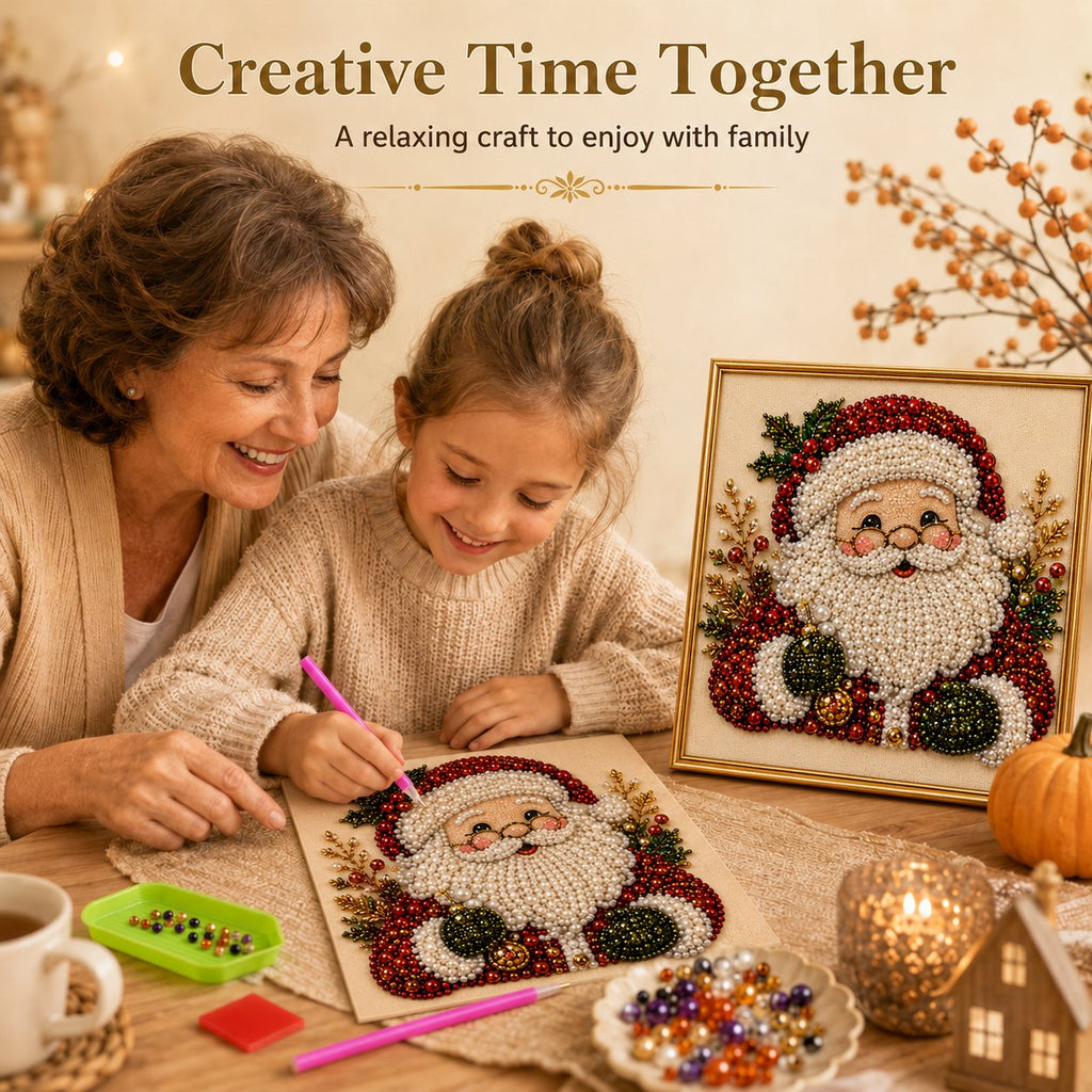 💥Limited Time 50% Off!💕Relaxing & Beginner-Friendly - 🎨💎DIY Christmas Pearl Art Kit
