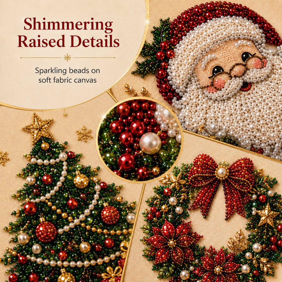 💥Limited Time 50% Off!💕Relaxing & Beginner-Friendly - 🎨💎DIY Christmas Pearl Art Kit